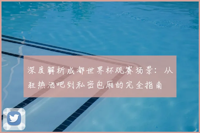 深度解析成都世界杯观赛场景：从狂热酒吧到私密包厢的完全指南